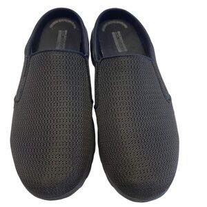 Skechers Go Walk Flex Air Cooled Mesh Knit Mules Sz 8.5 Black